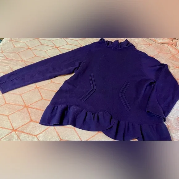 🪻NWT Saks Fifth Avenue Deep Purple Women's Cardigan 🪻 - Picture 5 of 7